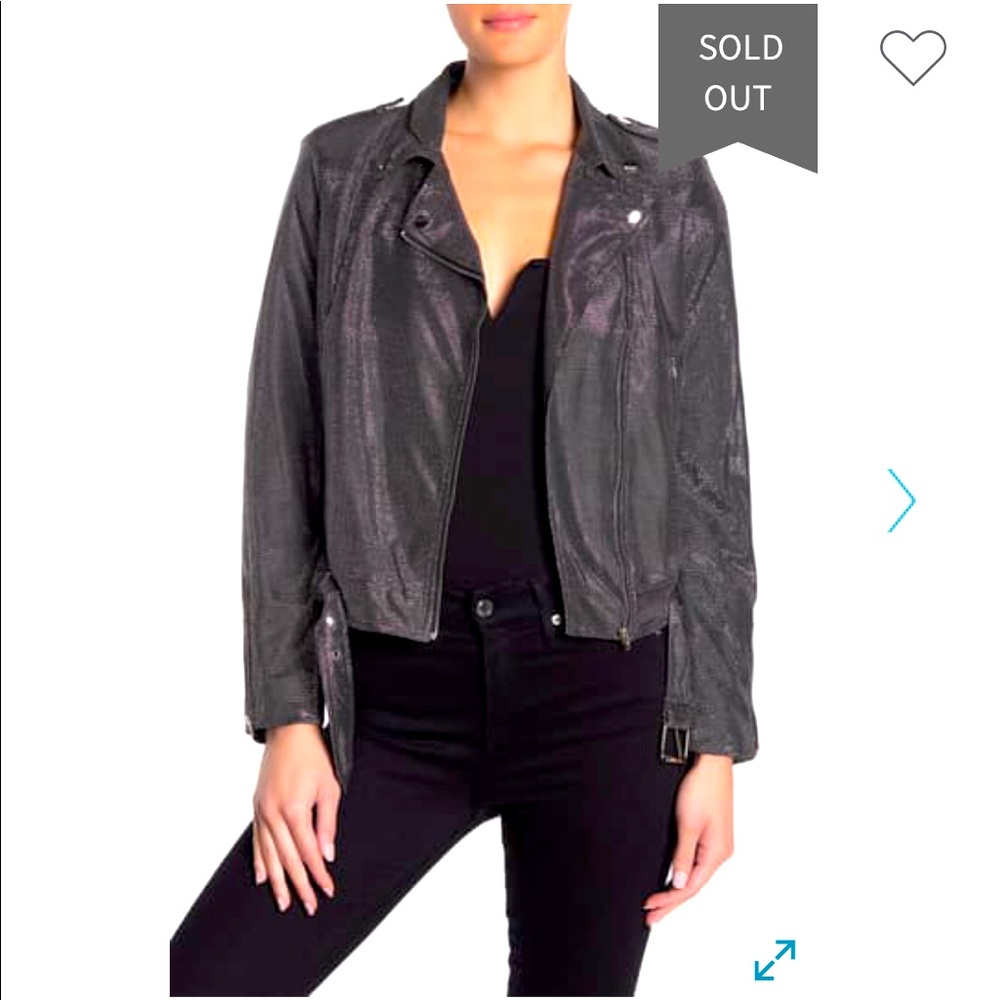 Metallic Moto Jacket by No One Cares, New with Tags